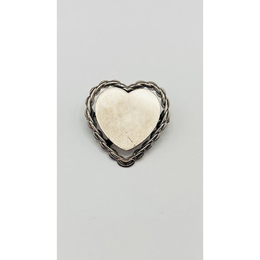 BEAUCRAFT Designer Brooch Pin Sterling Silver 925 LOVE HEART Shape Vintage